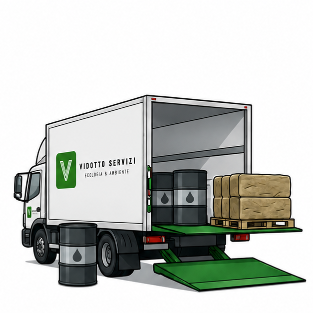 Camion con sponda idraulica